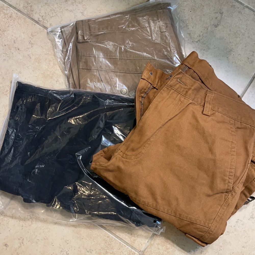 3 PAIR Loose fitting Cargo Work Pants